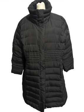 Calvin Klein Black Women's Long Puffer Coat - Classic Winter Jacket size XL